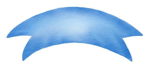 Watercolor ribbon blue.