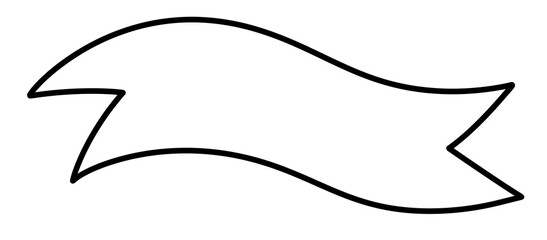 Ribbon black thin line icon