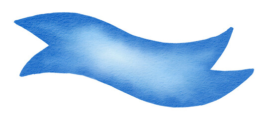 Watercolor ribbon blue.