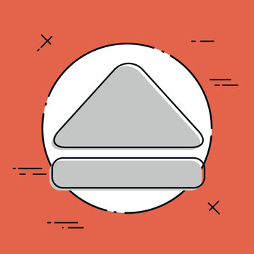 Vector illustration of eject button icon