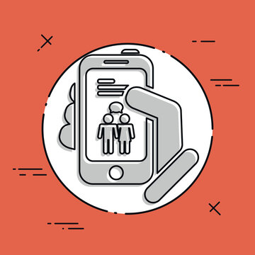 Smartphone chat icon