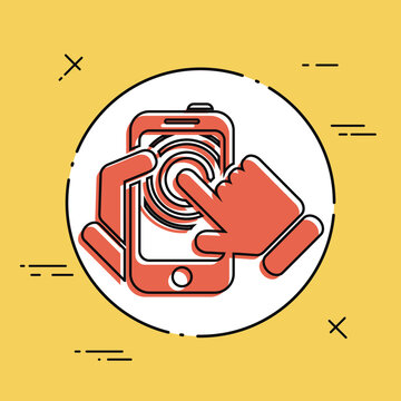 Smartphone touchscreen icon