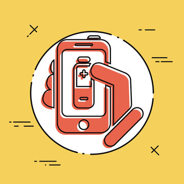 Battery level smartphone