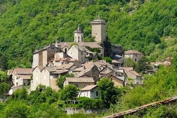 Fototapeta na wymiar Le village Le Rozier entre les gorges du Tarn et de la Jonte