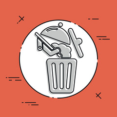 Food trash icon