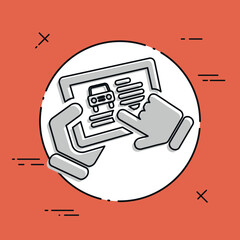 Automotive website on tablet