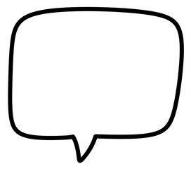 Naklejka premium Speech bubbles comics stroke line