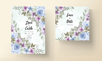 beautiful floral wreath invitation card template