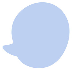 Blue Speech bubble icon.