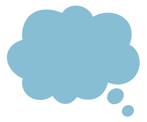 Blue Speech bubble icon.