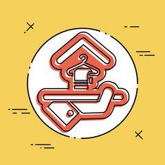 Hotel icon. Room service.