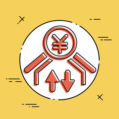 Money transfer icon - Yuan