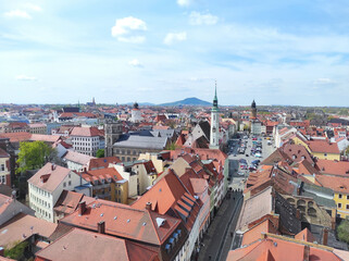Obraz premium 29.04.2022 view from above of historical center of old town Goerlitz , Germany