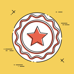 Rating sign - Vector flat minimal icon