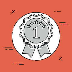 Top rating - Vector flat minimal icon