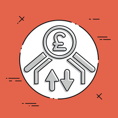 Money transfer icon - Sterling