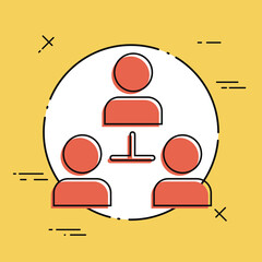 Team network - Minimal vector icon