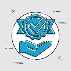 Service offer - Check best option - Minimal icon