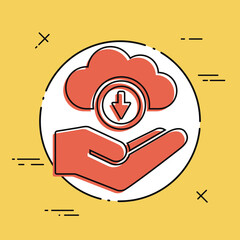 Cloud computing - Minimal vector icon