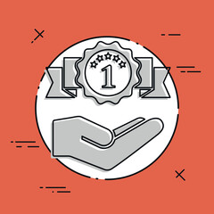 Top rating award - Minimal modern icon