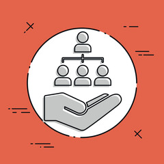 Social network - Vector flat icon