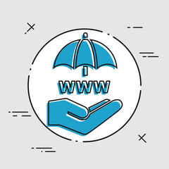 Internet protection - Minimal vector icon