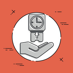 Clocking-in card - Vector flat icon