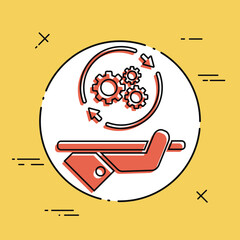 Full technical support service - Vector web icon