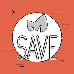 Save the nature minimal concept - Vector web icon