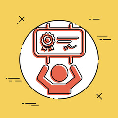 Protest for job contract contitions - Vector web icon