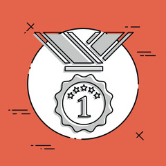 First place medal - Vector web icon