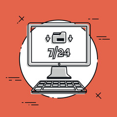 Download available 7/24 - Vector flat icon