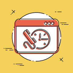 Call us for appointment - website button - Vector flat icon