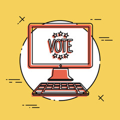 Electoral page - Vector icon for computer website or application