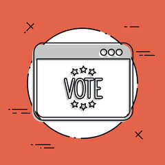 Electoral page - Vector icon for computer website or application