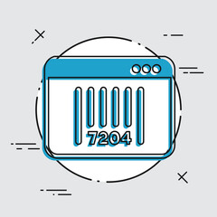 Barcode - Vector icon for computer website or application