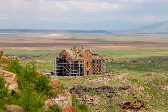 Kars, Turkey - May 2022 Ani Ruins In Kars; Fatah Mosque.