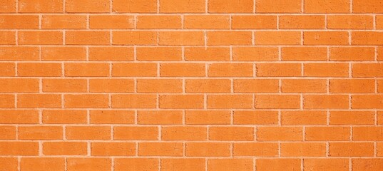 Fototapeta premium Urban orange brick wall background.