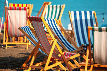 beach lounge chair summer day