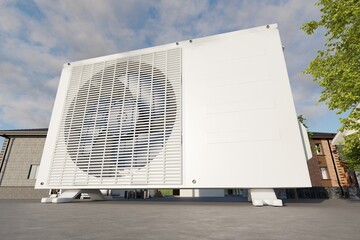 big air conditioner bottom view 3d 