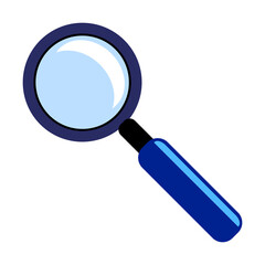Magnifying glass icon. Vector illustration isolated on white background