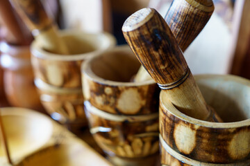 Objetos artesanais feitos por indios