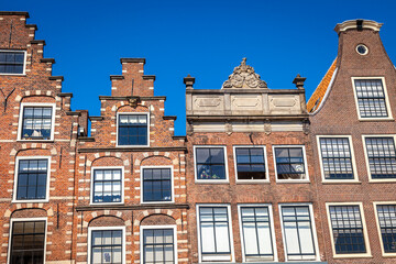 Amsterdam buildings and dutch architecture pattern, Netherlands