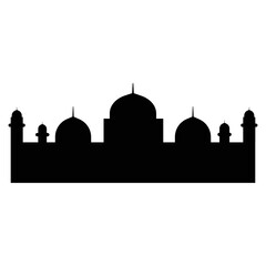 A simple vector illustration design of a mosque building