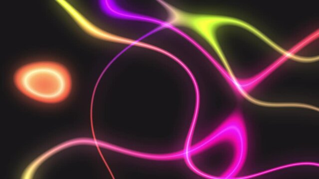 Dark ambient neon background. Abstract background with energy waves