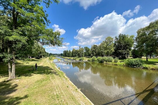 embankment of the river Ostravice