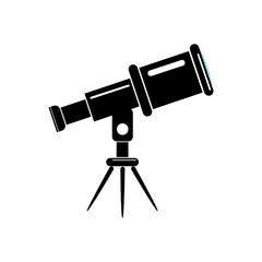 Telescope icon vector illustration logo template for many purpose. Isolated on white background.