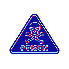 Poison Symbol Neon Flickering Icon