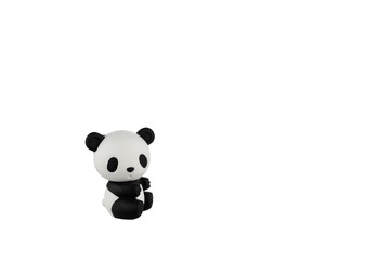 Panda toy on a white background.