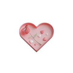 3d pink valentine gift
